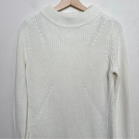 Talbots  Womens Small Chunky Cream Mock Neck Sweater - Picture 4 of 14